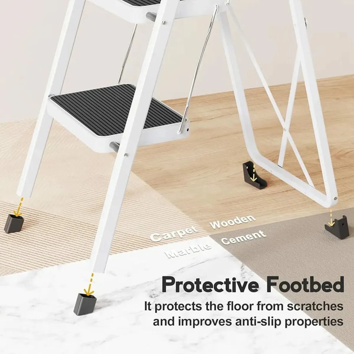 Step Ladder, Step Stool with Non-Slip Pedal, Porta - Image 2