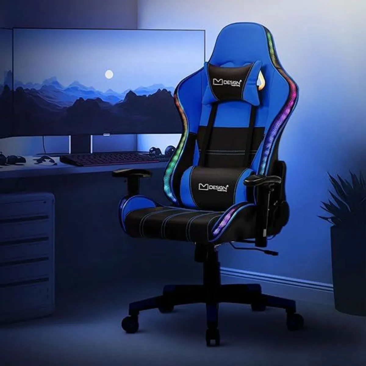 Gaming Chair with RGB Lighting and Bluetooth - Image 2