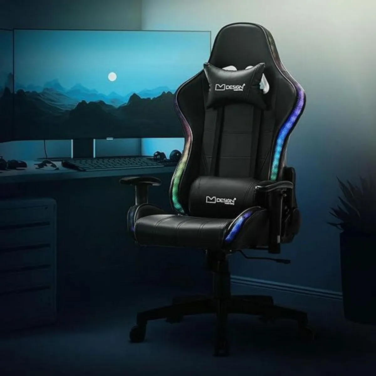 Gaming Chair with RGB Lighting and Bluetooth - Image 3