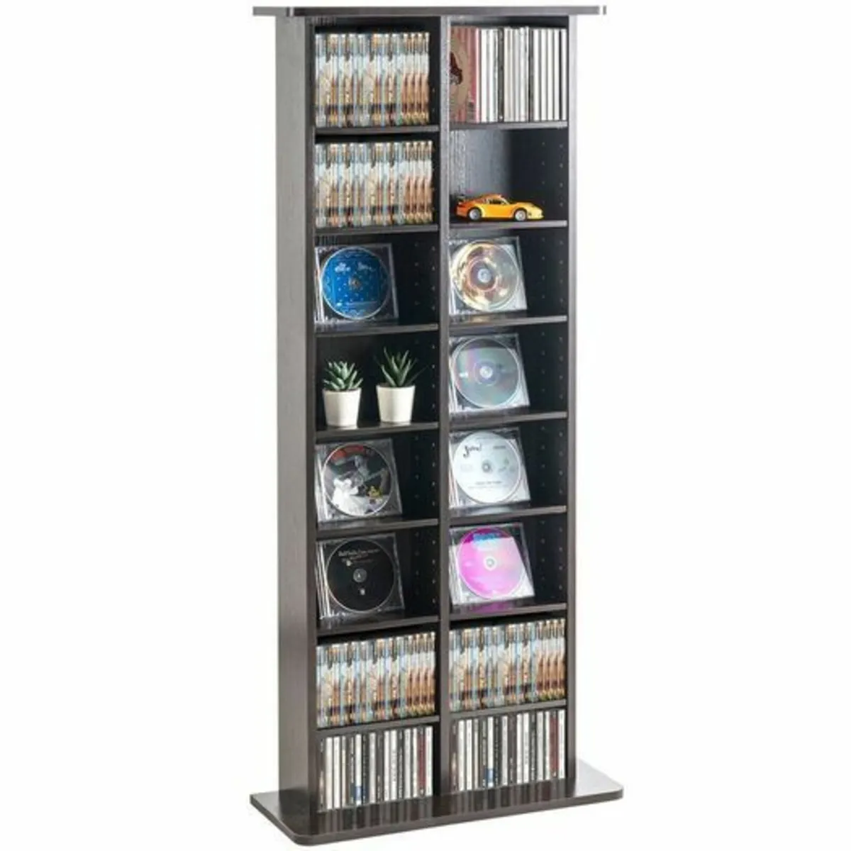 Media Storage Cabinet 8 Layers Adjustable DVD Shel - Image 1