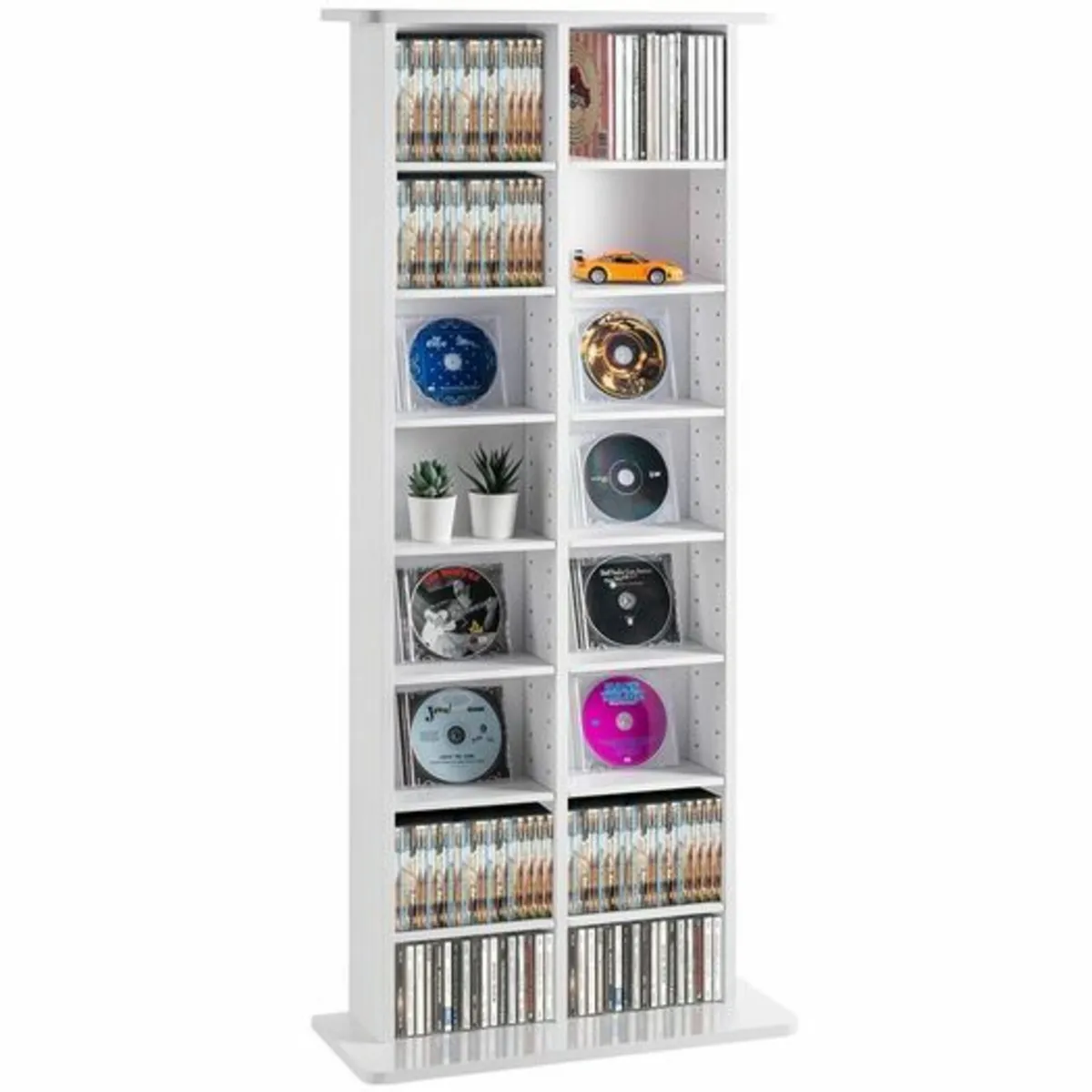 Media Storage Cabinet 8 Layers Adjustable DVD Shel - Image 2