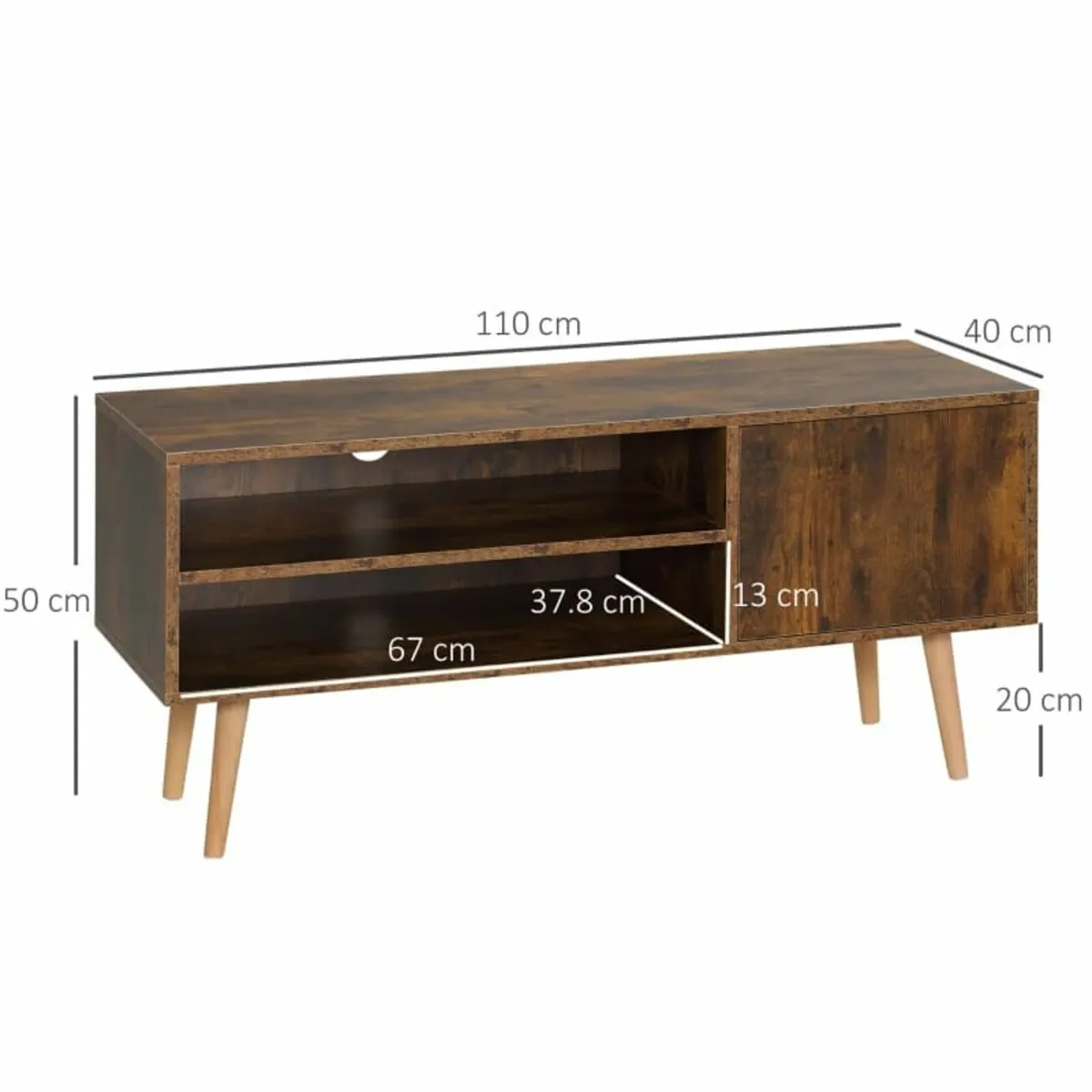 TV Unit Cabinet for TVs up to 55 Inches, TV Stand - Image 3