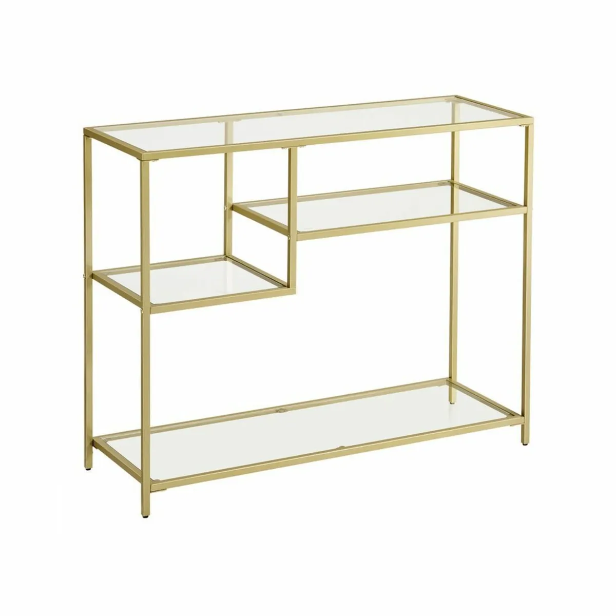 Console table gold glass and metal console table - Image 1