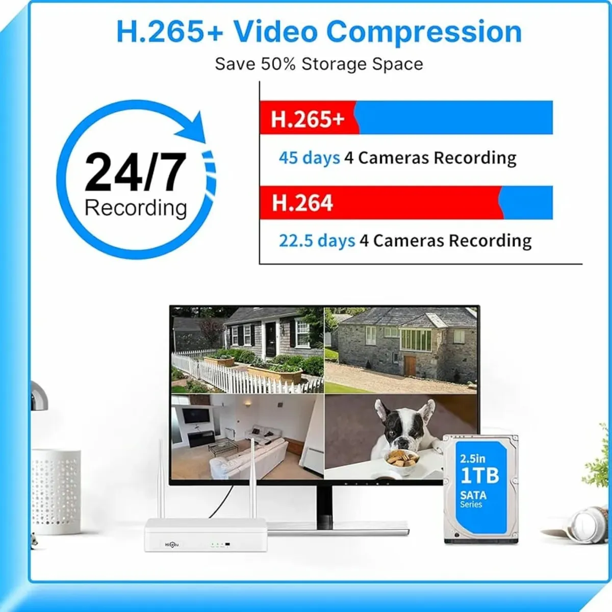 3MP Wireless Security Camera System, 8CH NVR CCTV - Image 4