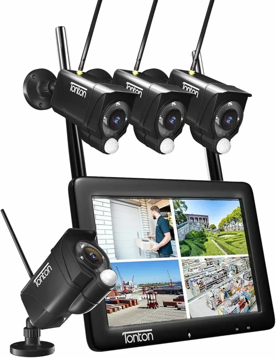 CCTV Camera System Wireless with Touchscreen Monit - Image 1