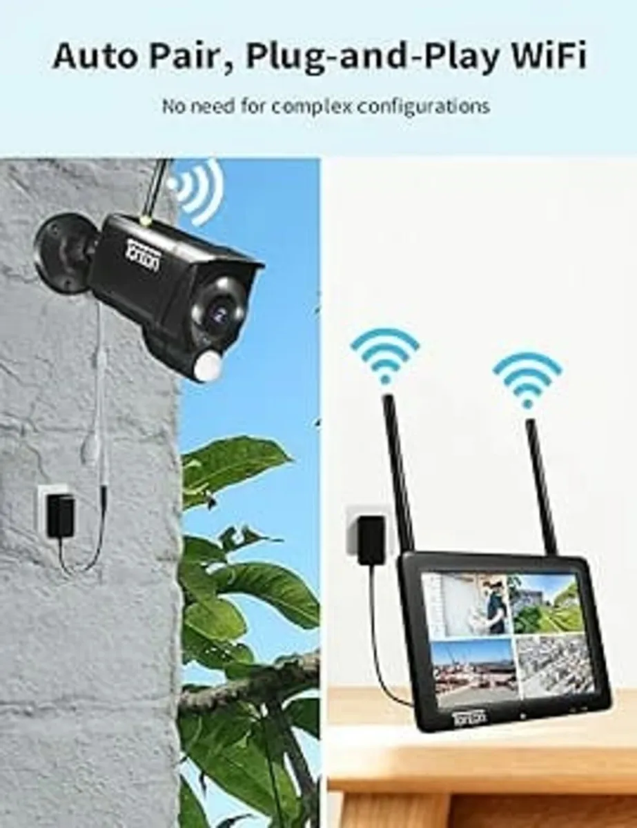 CCTV Camera System Wireless with Touchscreen Monit - Image 3