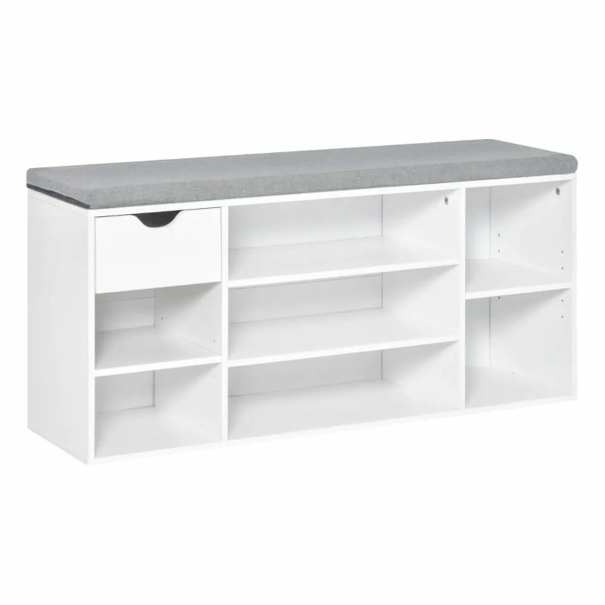 Shoe Bench with Seat Cushion Shoe Storage Cabinet - Image 1