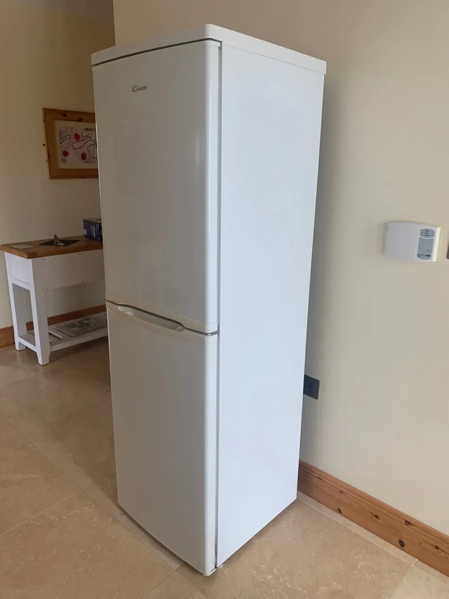 Candy fridge freezer white excellent light use - Image 1