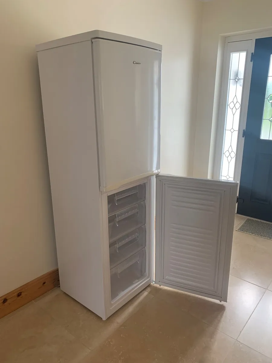 Candy fridge freezer white excellent light use - Image 2