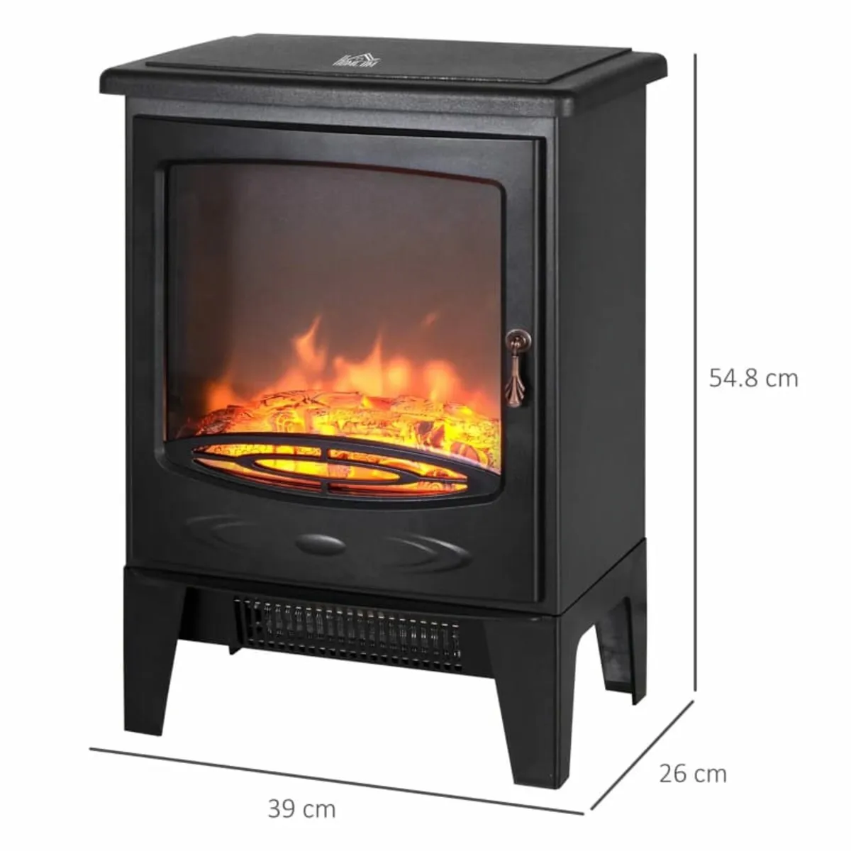Tempered Glass Casing Electric Fireplace, Freestan - Image 3