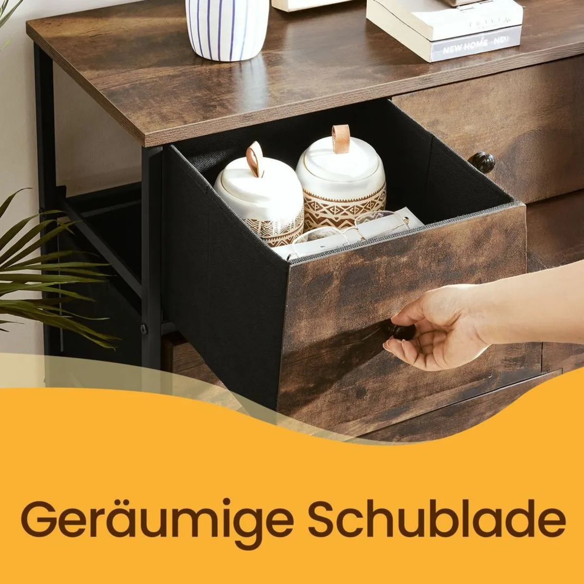 Chest of drawers with fabric drawers - Image 3