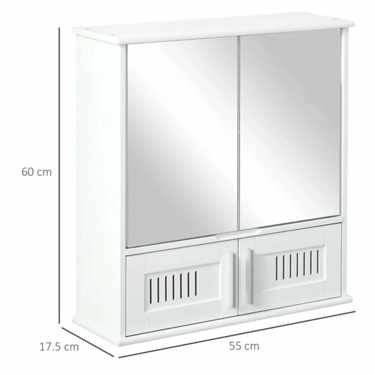 Bathroom Mirror Cabinet, Wall Mounted Storage Cupb - Image 2