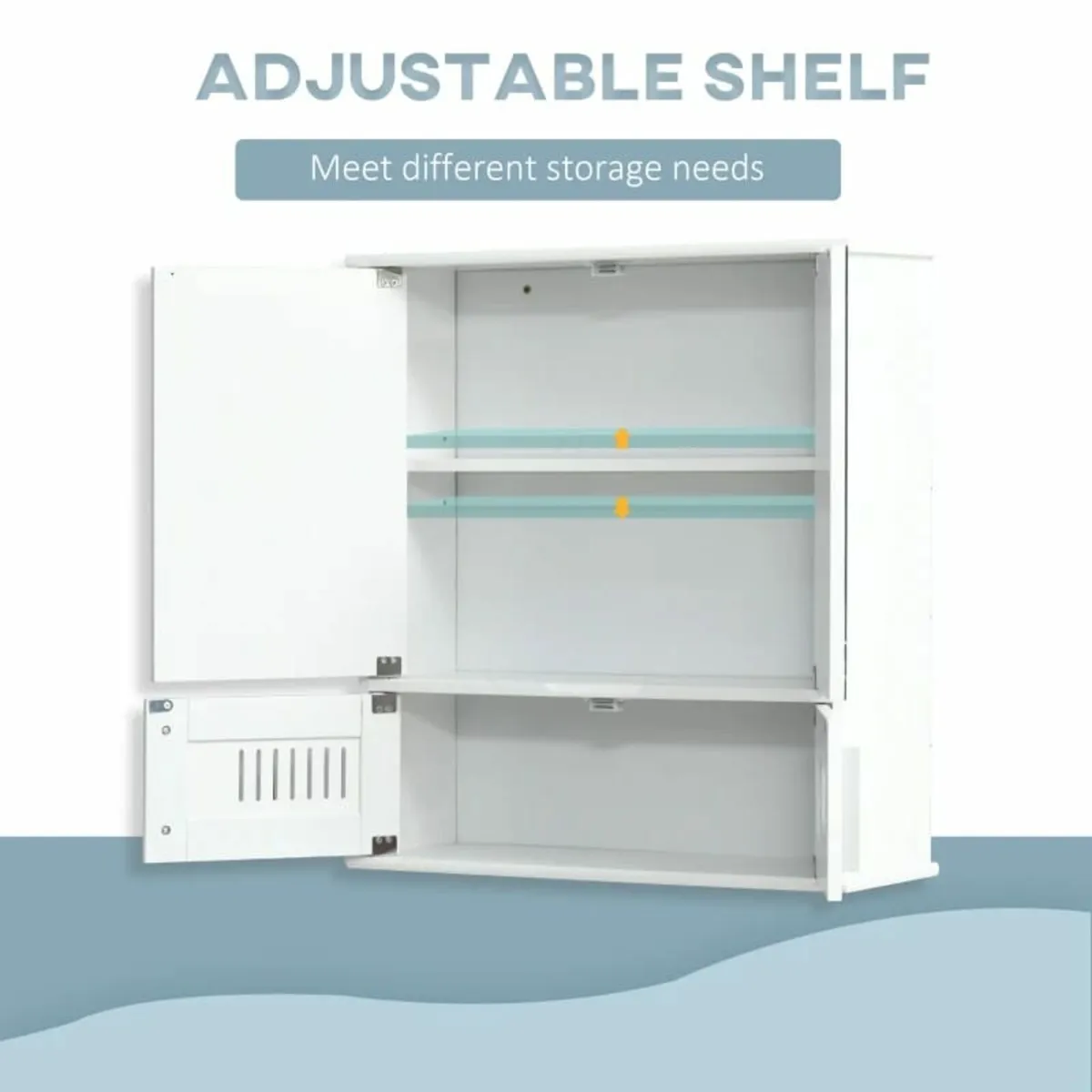 Bathroom Mirror Cabinet, Wall Mounted Storage Cupb - Image 4