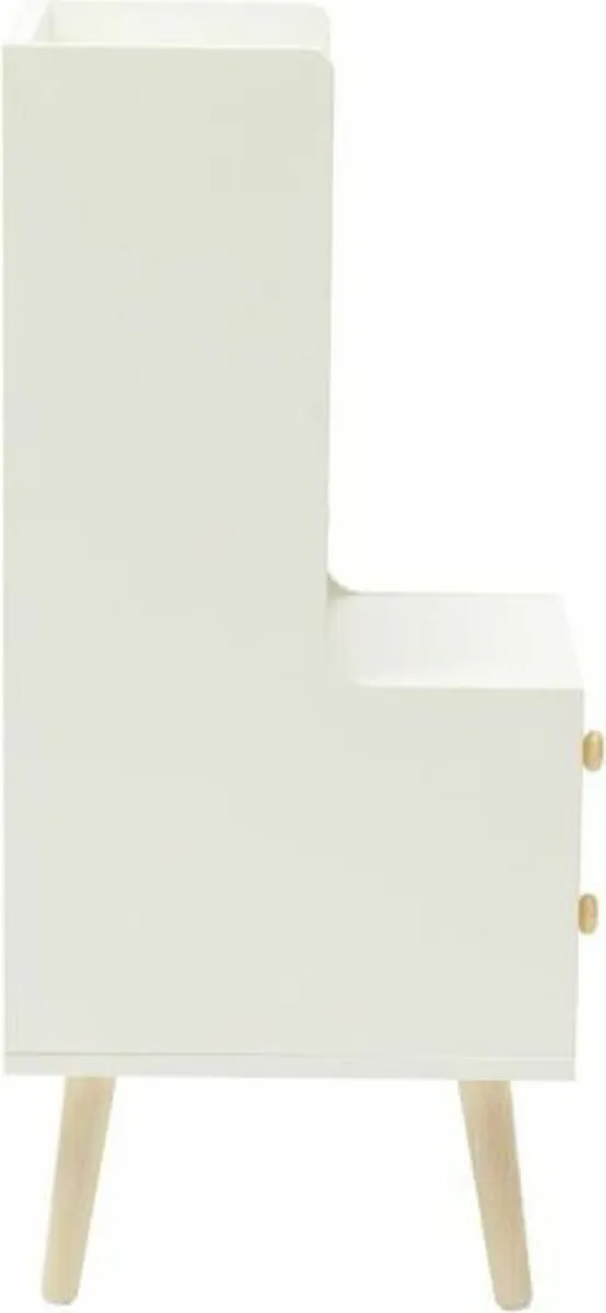Bedside Table Elegant End Table White - Image 2
