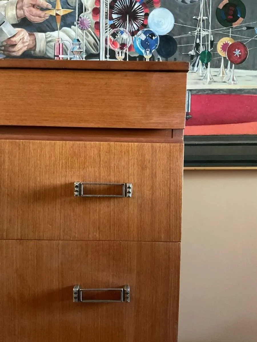 Mid century drawers press teak retro - Image 2