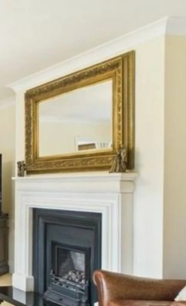 2 Gold-framed Ornamental Wall Mirrors - Image 1