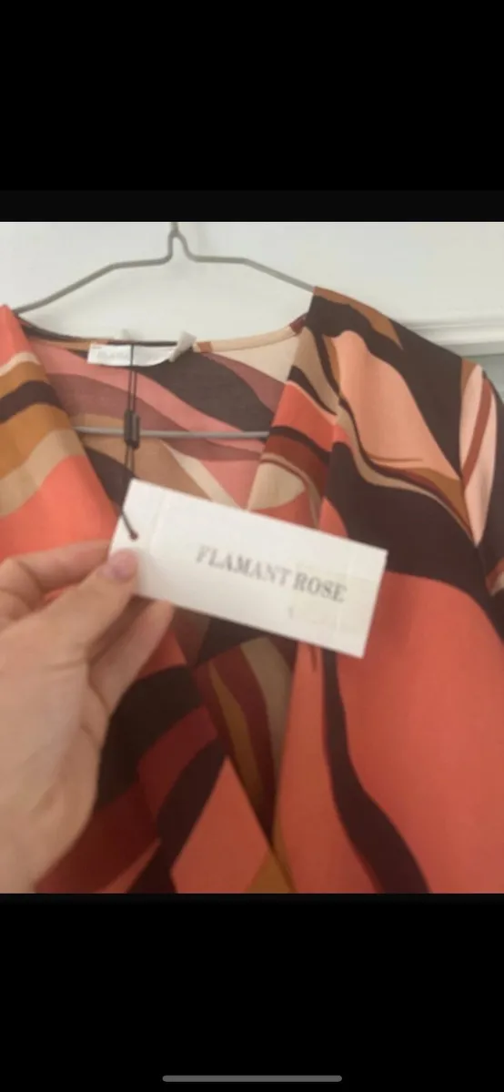 Ladies Flamante Rose long sleeve Midi occasion dre - Image 1