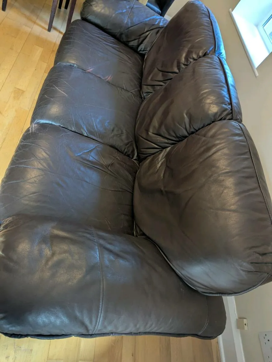 Used Leather Sofa - Image 4