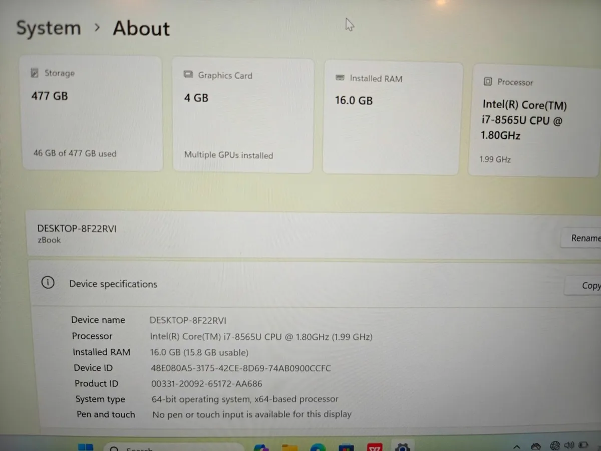 HP ZBook 14u G6 | i7 | 16GB | 512GB | 14" FHD | - Image 4