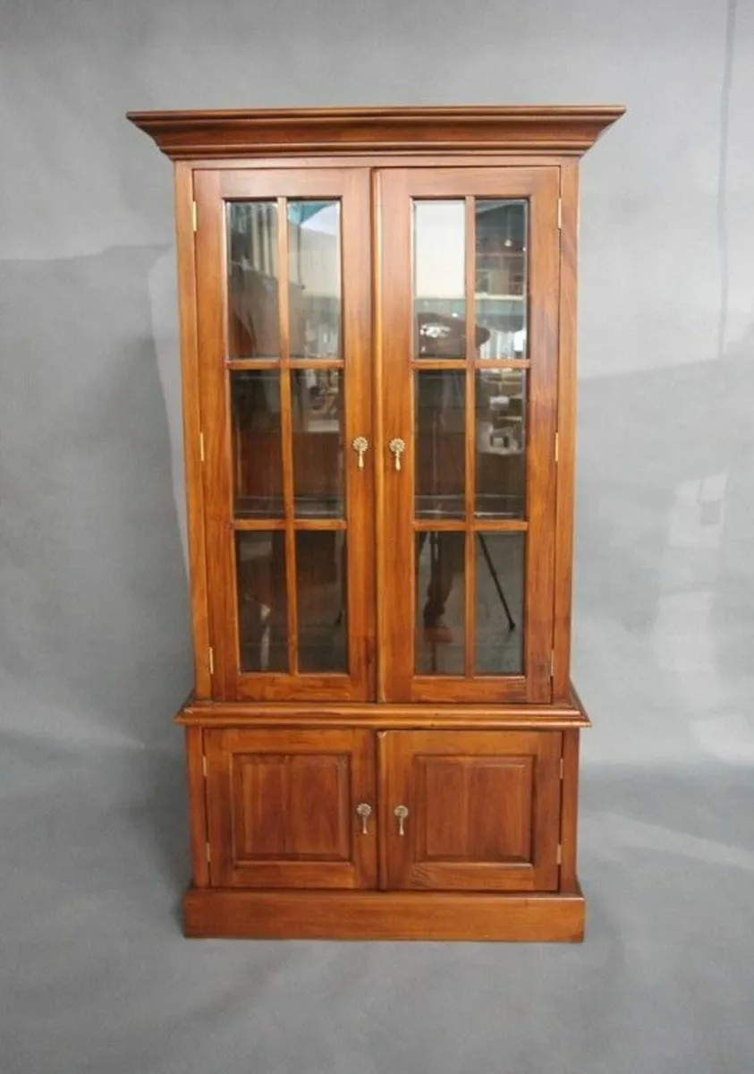 Solid mahogany book case / cabinet - Image 1