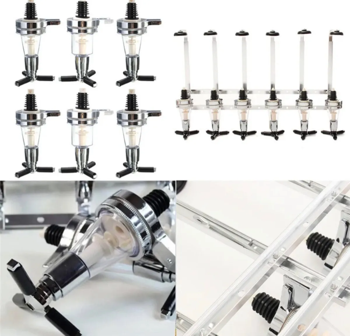 6 Bottle Wall Mounted Optic Dispenser Home Bar NEW - Image 4