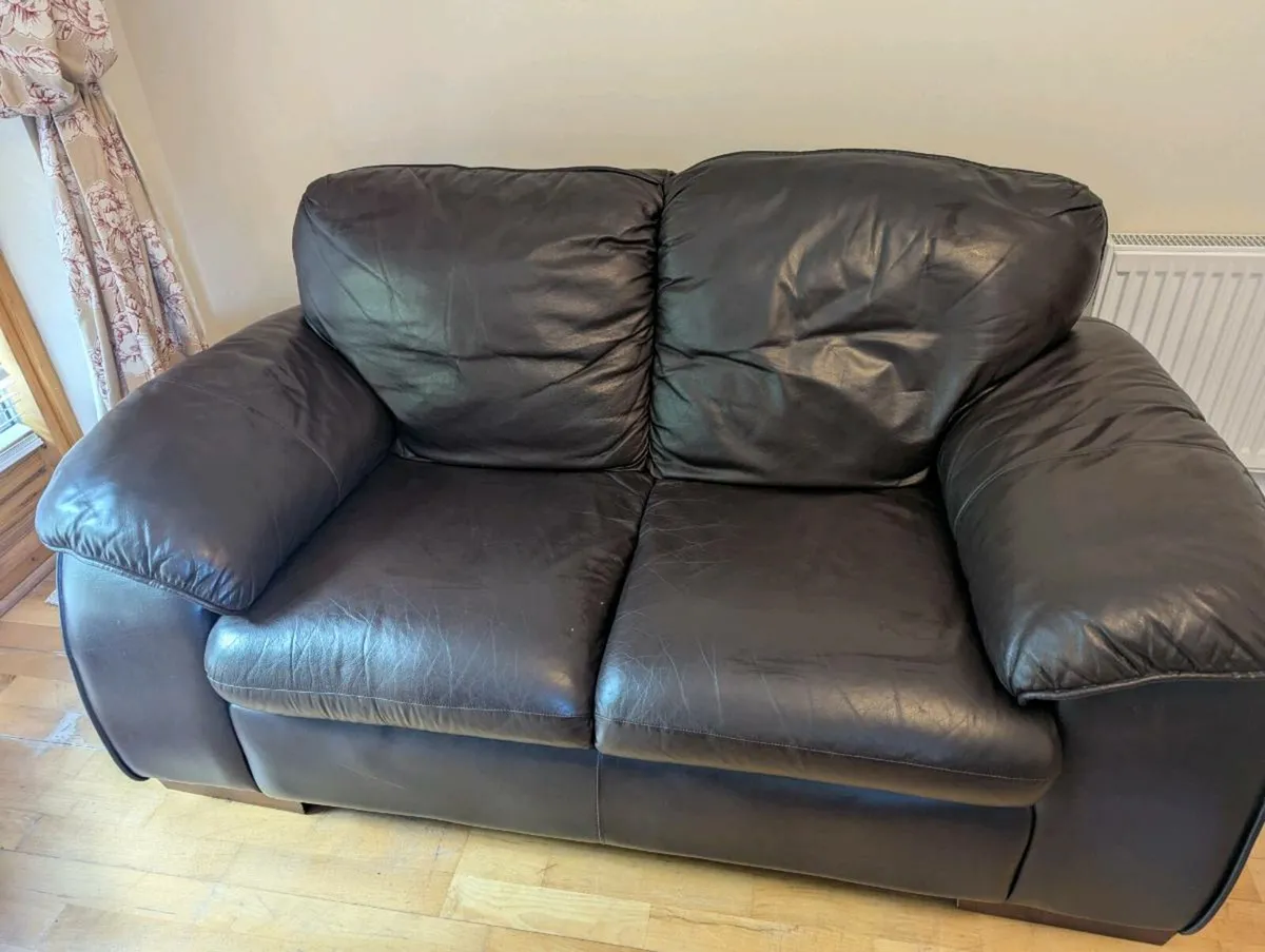 Used Leather Sofa - 2 seater - Image 2