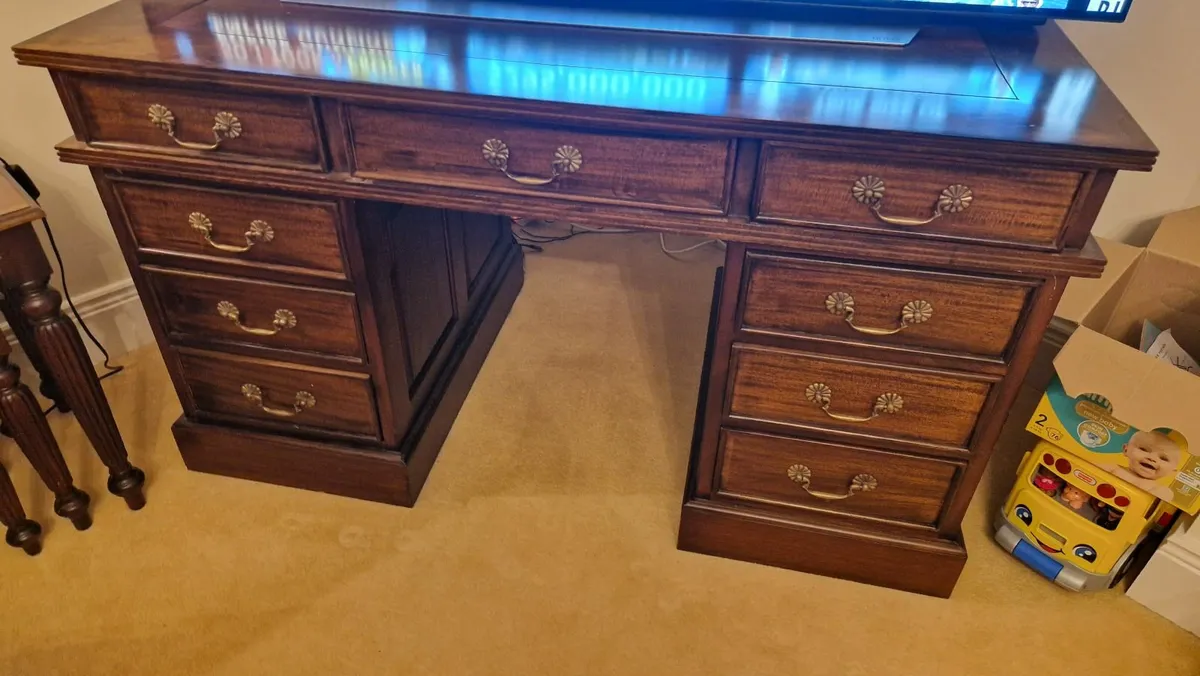 Solid mahogany antique Office Desk - Image 1