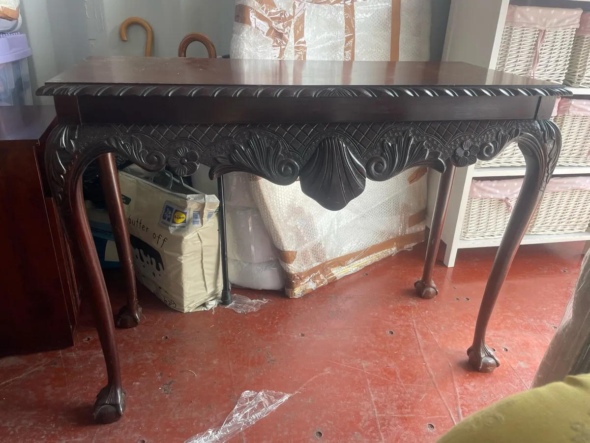 Mahogany Hall Table and matching Chair - Image 1
