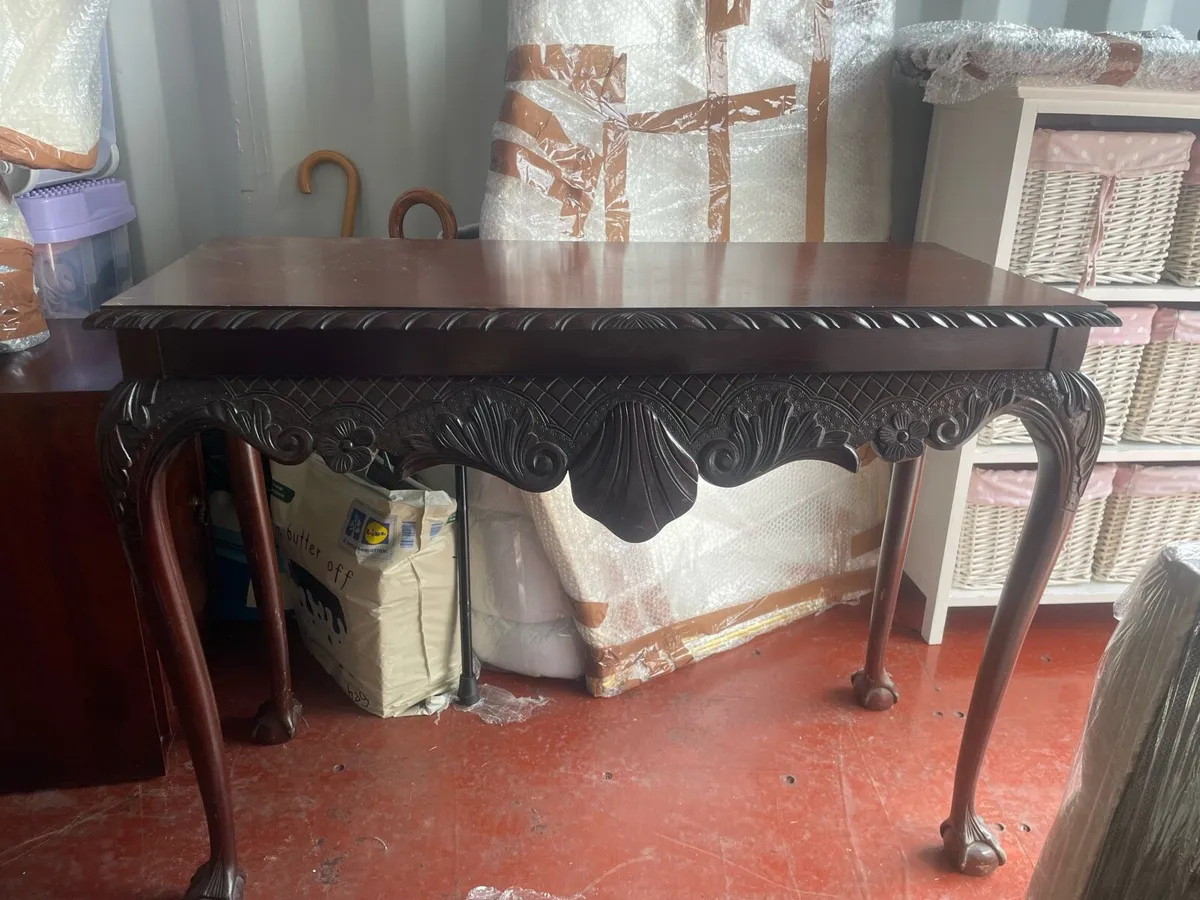 Mahogany Hall Table and matching Chair - Image 2