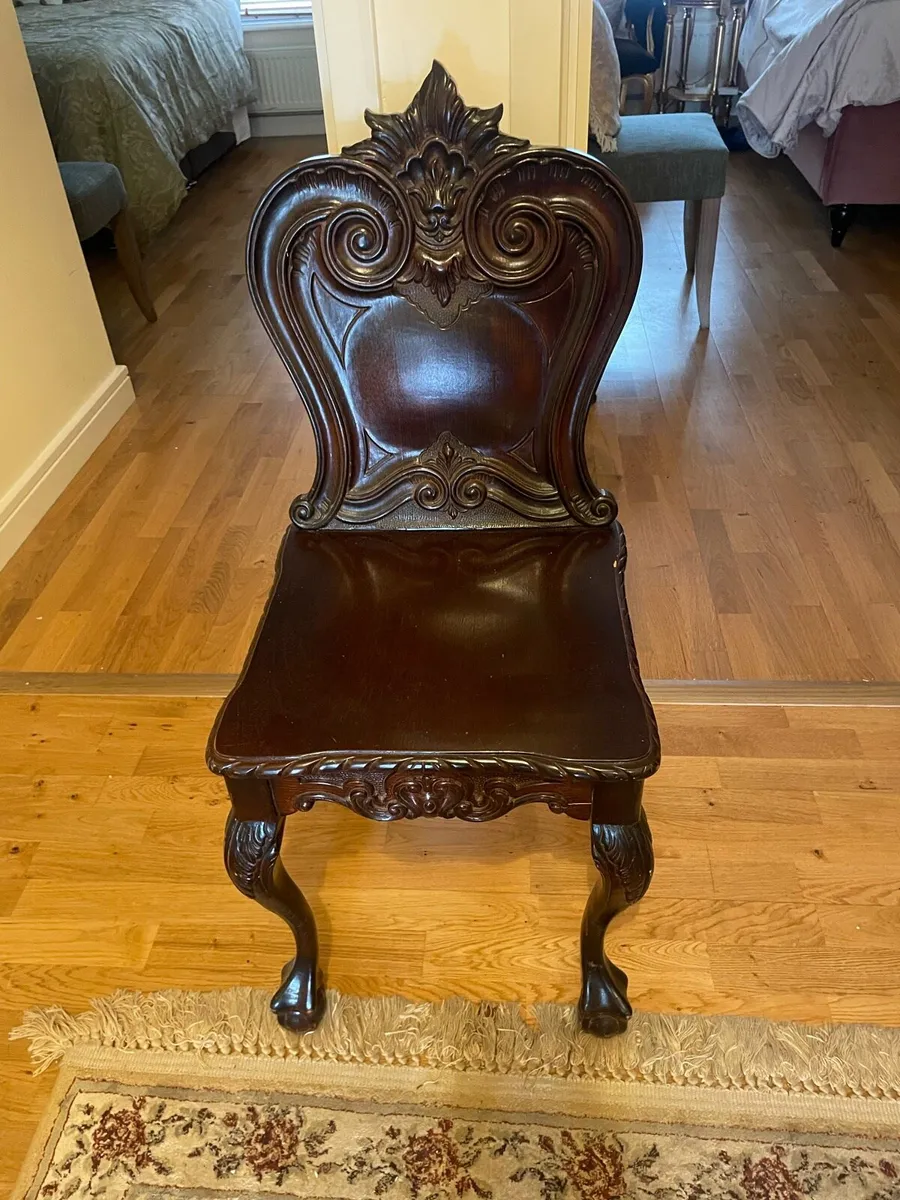 Mahogany Hall Table and matching Chair - Image 3