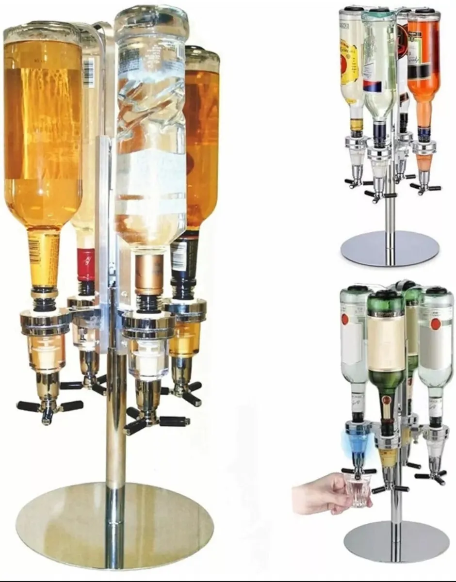 6 Bottle Rotary Home Bar Drinks Optic Dispenser - Image 2