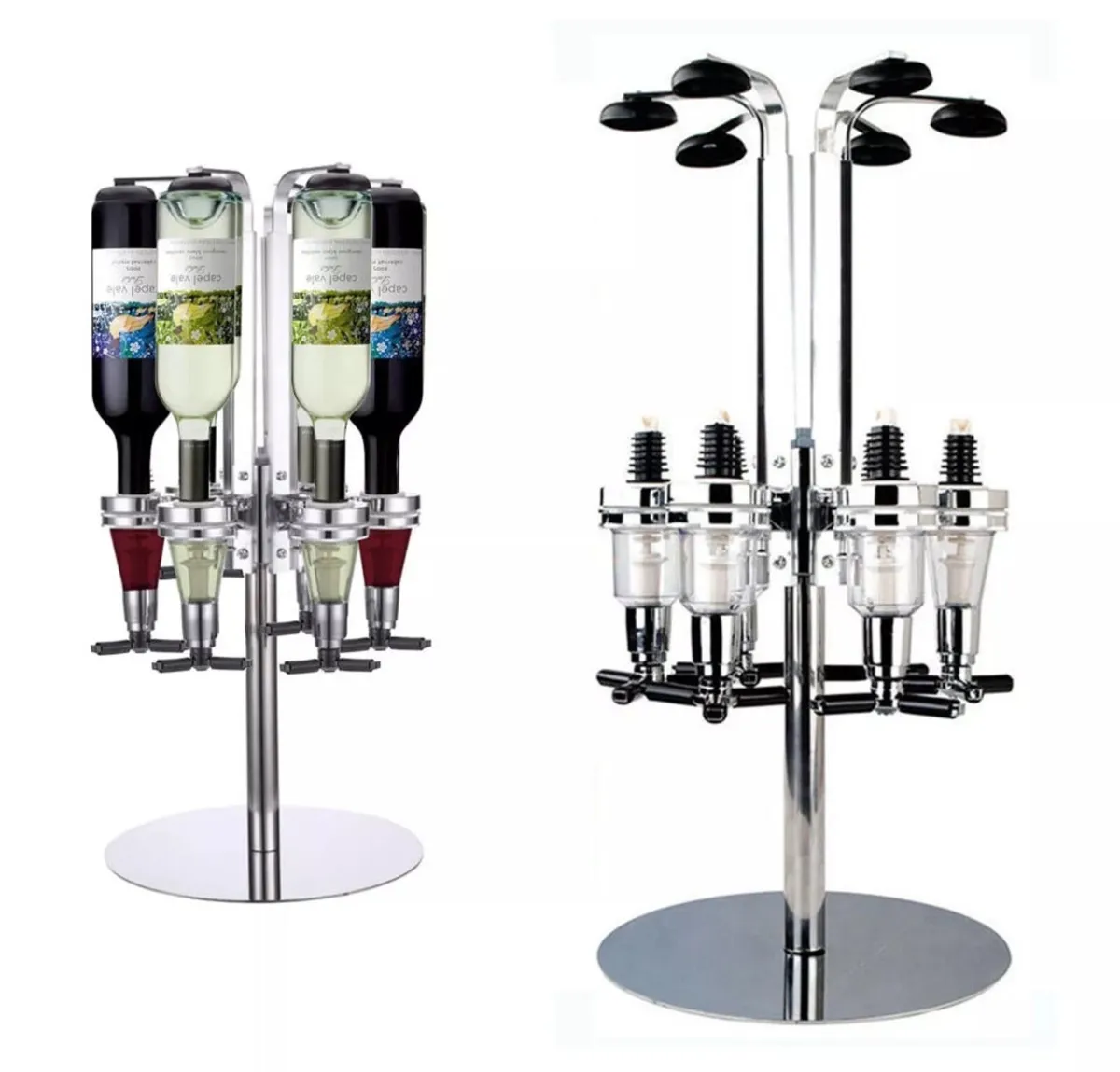 6 Bottle Rotary Home Bar Drinks Optic Dispenser - Image 1