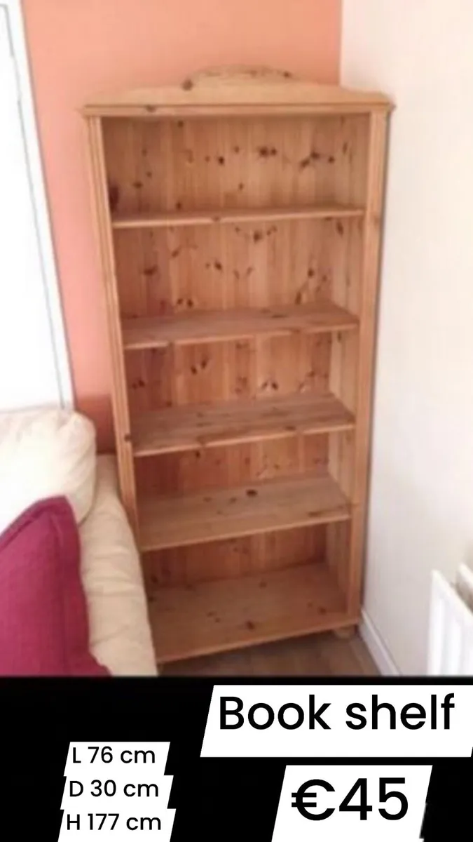 Pine book shelf - Image 1