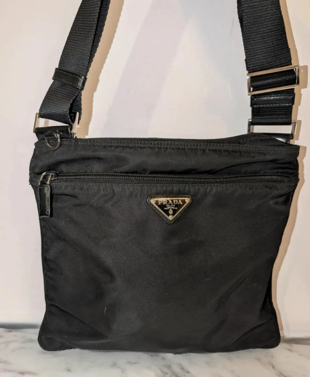 PRADA Tessuto Crossbody Shoulder Bag Black Nylon - Image 2
