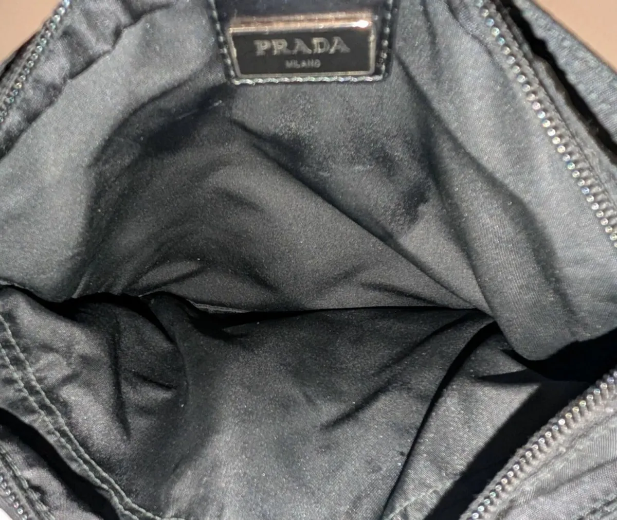 PRADA Tessuto Crossbody Shoulder Bag Black Nylon - Image 3