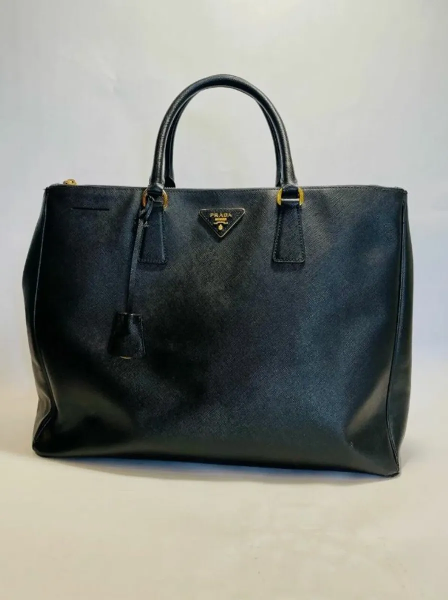 PRADA Maxi Saffiano Leder Double Zip Handtasche Sh - Image 1