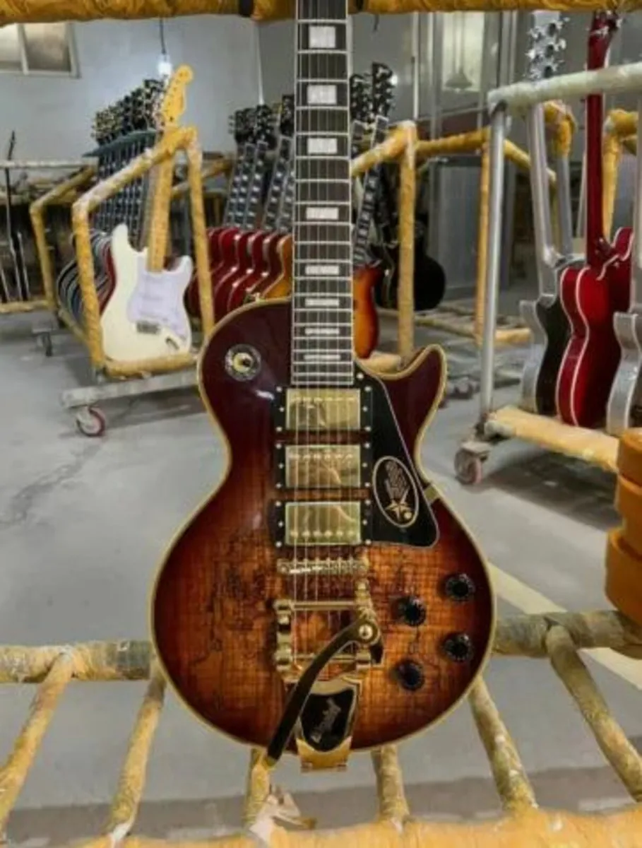 Electric Guitar, Mahogany Body, Decayed Maple Top, - Image 4