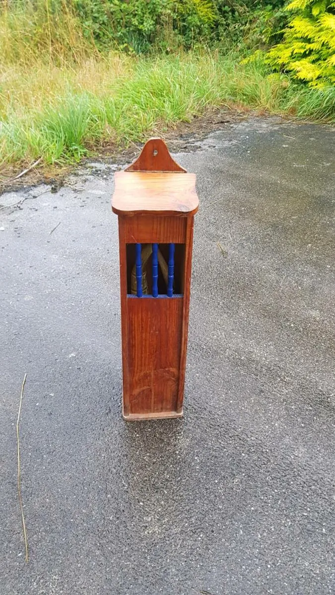 Vintage wood baguettes storage box