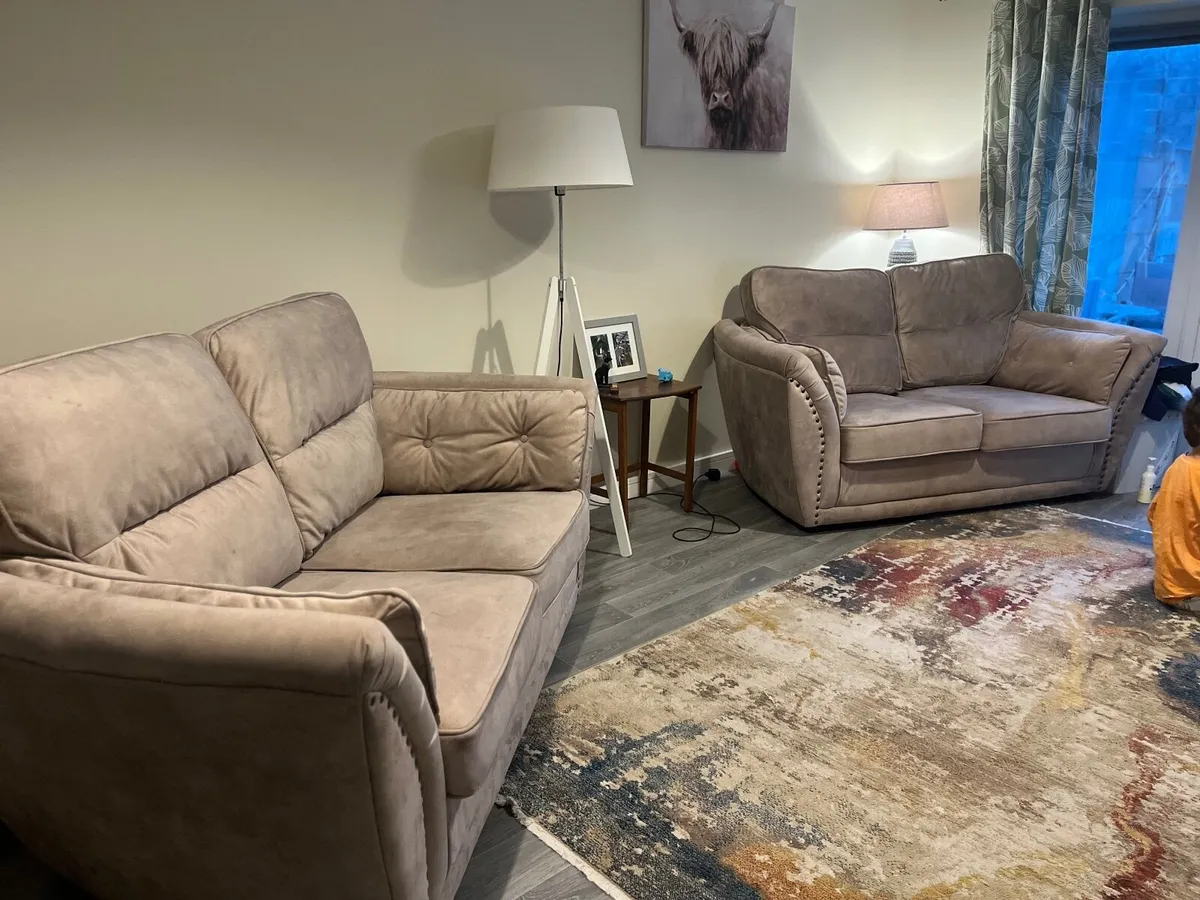🔥 2 / 3-Seater Sofa Set – Champagne Mink – Excell - Image 1