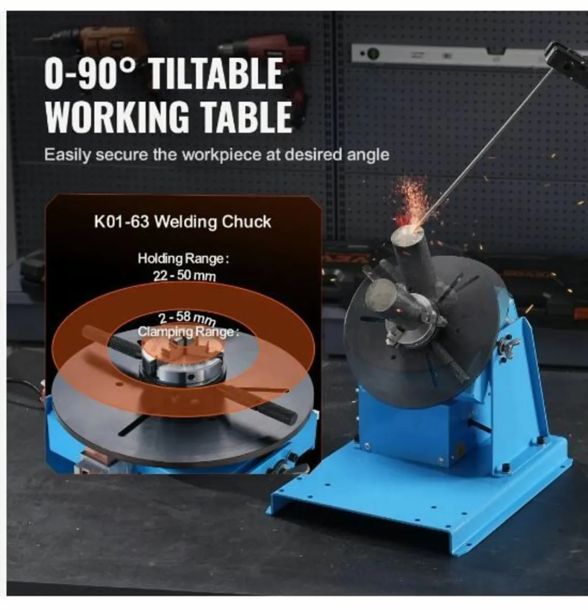 10KG Rotary Welding Positioner 0-90° Positioning - Image 3