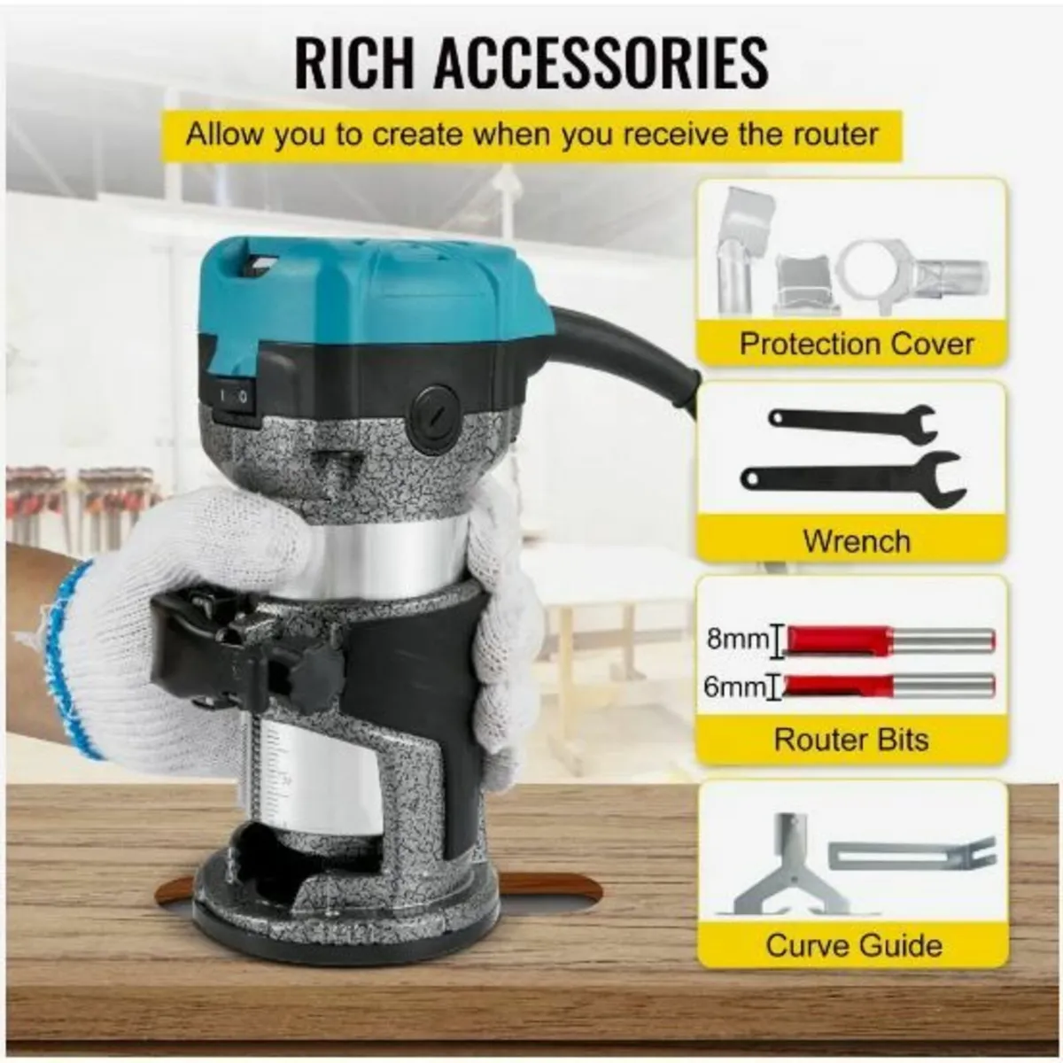 Router Tool, 710W Wood Router, Router - Image 4