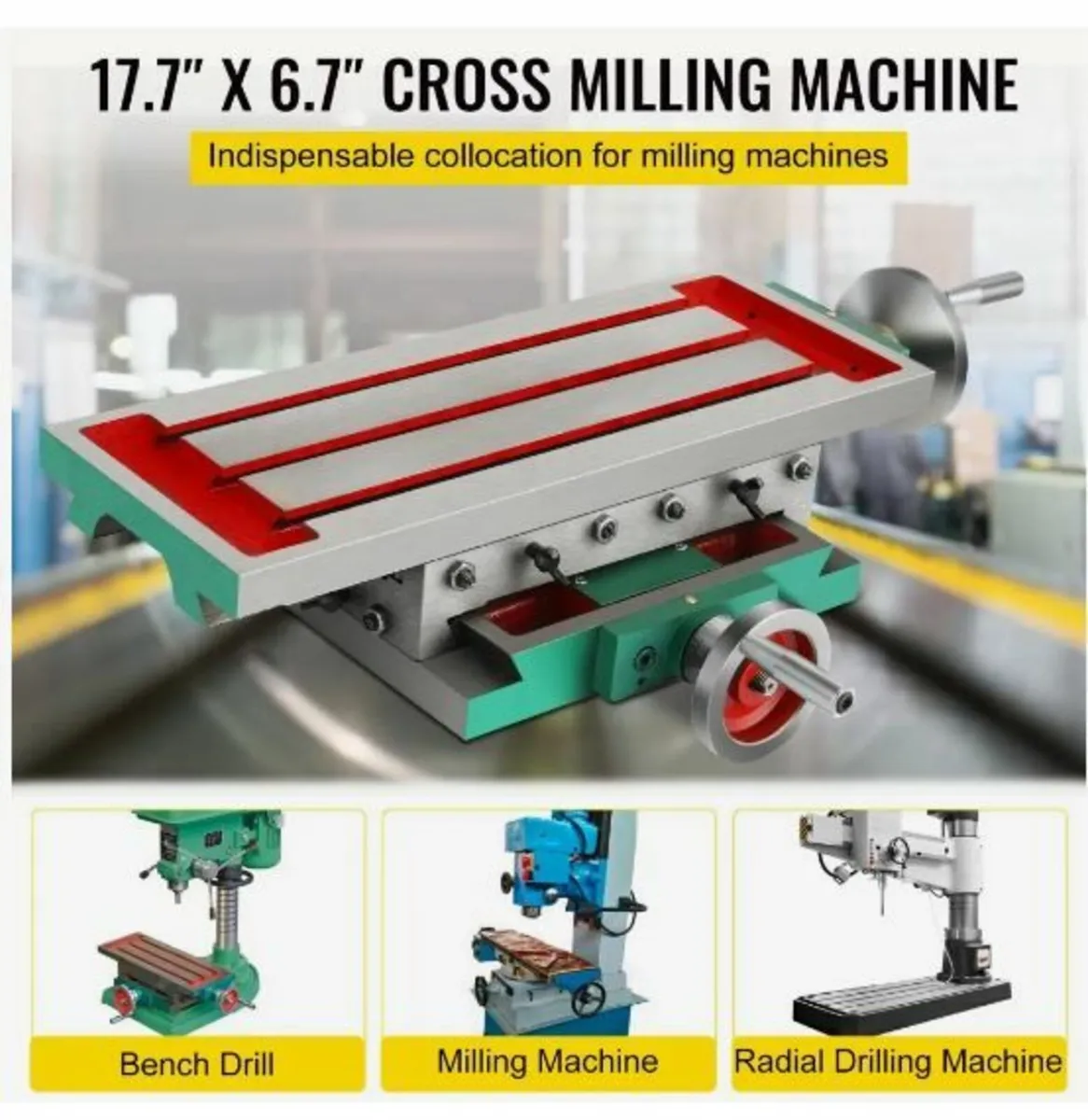 Milling Table 17.7×6.7Inch Compound Slide - Image 3
