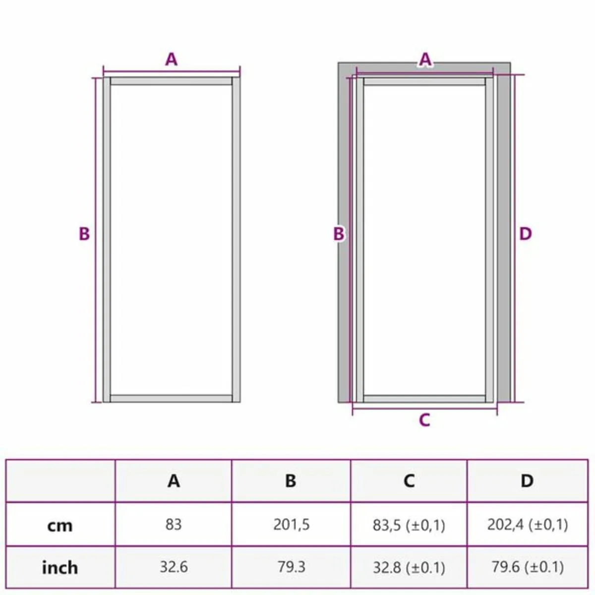 Interior Door 83x201.5 cm Black Matt Glass and Alu - Image 3