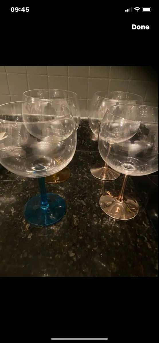Large Gin Glasses (4) - Image 1