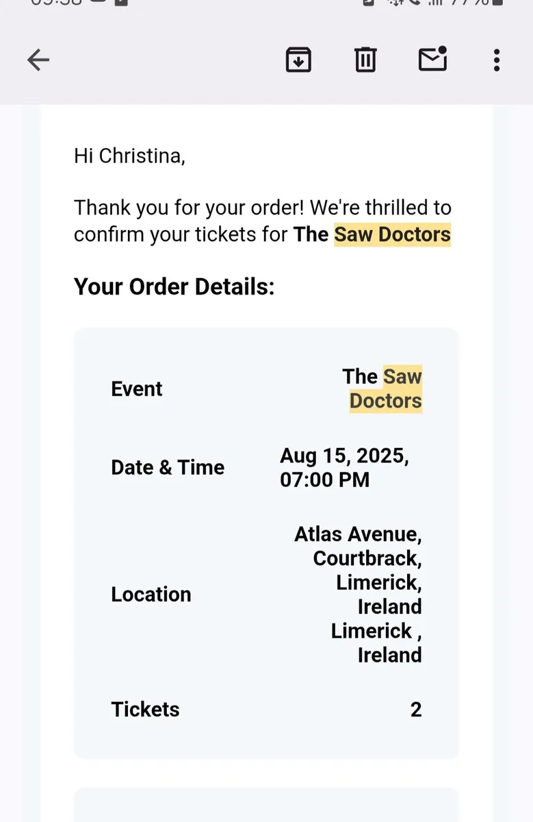 Saw Doctor tickets