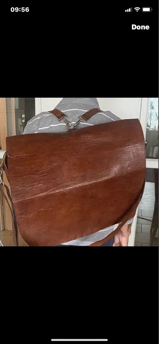 Extra Large Leather Messenger Bag/ Satchel - Image 2