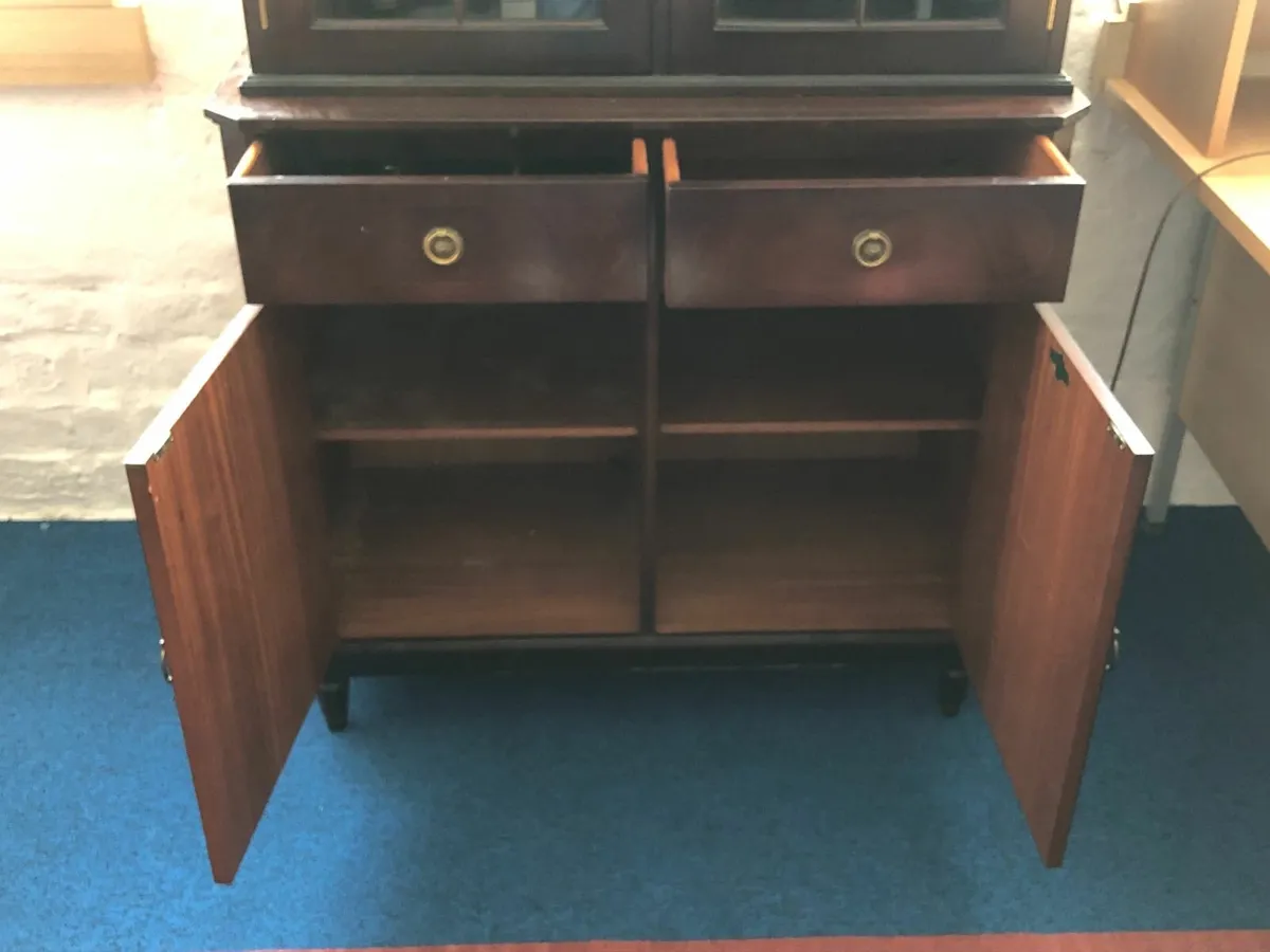 Vintage Glass + Wooden Cabinets - £80 + VAT - Image 3