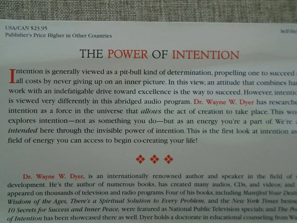 The Power of Intention, Audio book,4 cds - Image 3
