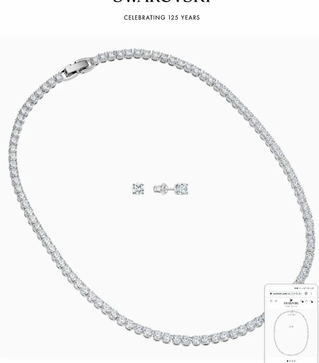 limited edition swarovski set earrings and necklac - Image 1