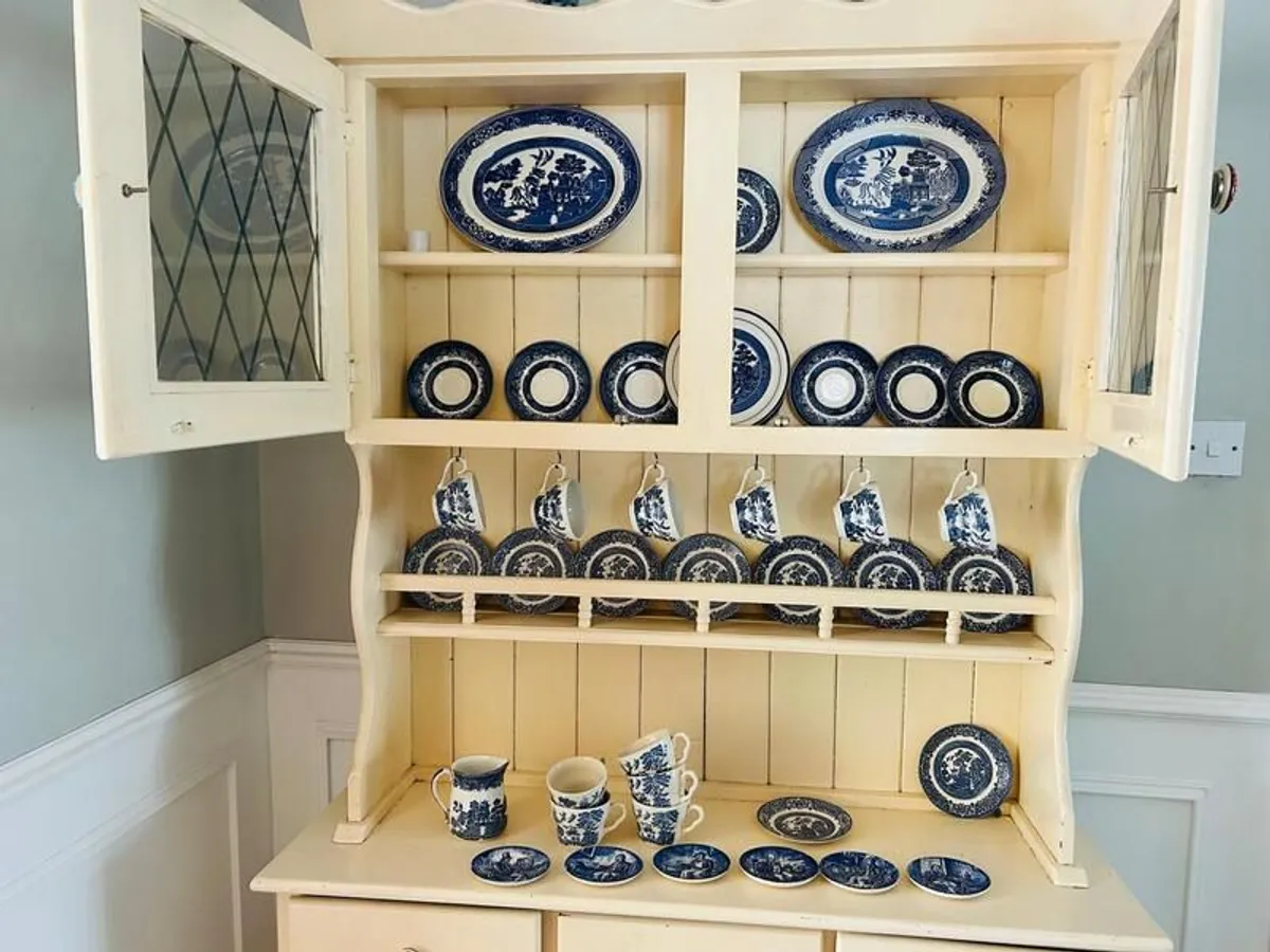 PRICE DROP Country kitchen cabinet and contents - Image 4